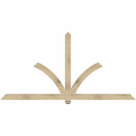 Ekena Millwork Redmond Rough Sawn Timber Gable Bracket, Douglas Fir, 96"W x 48"H x 4"D x 4"F, 12/12 Pitch GBW096X48X0404RED00RDF